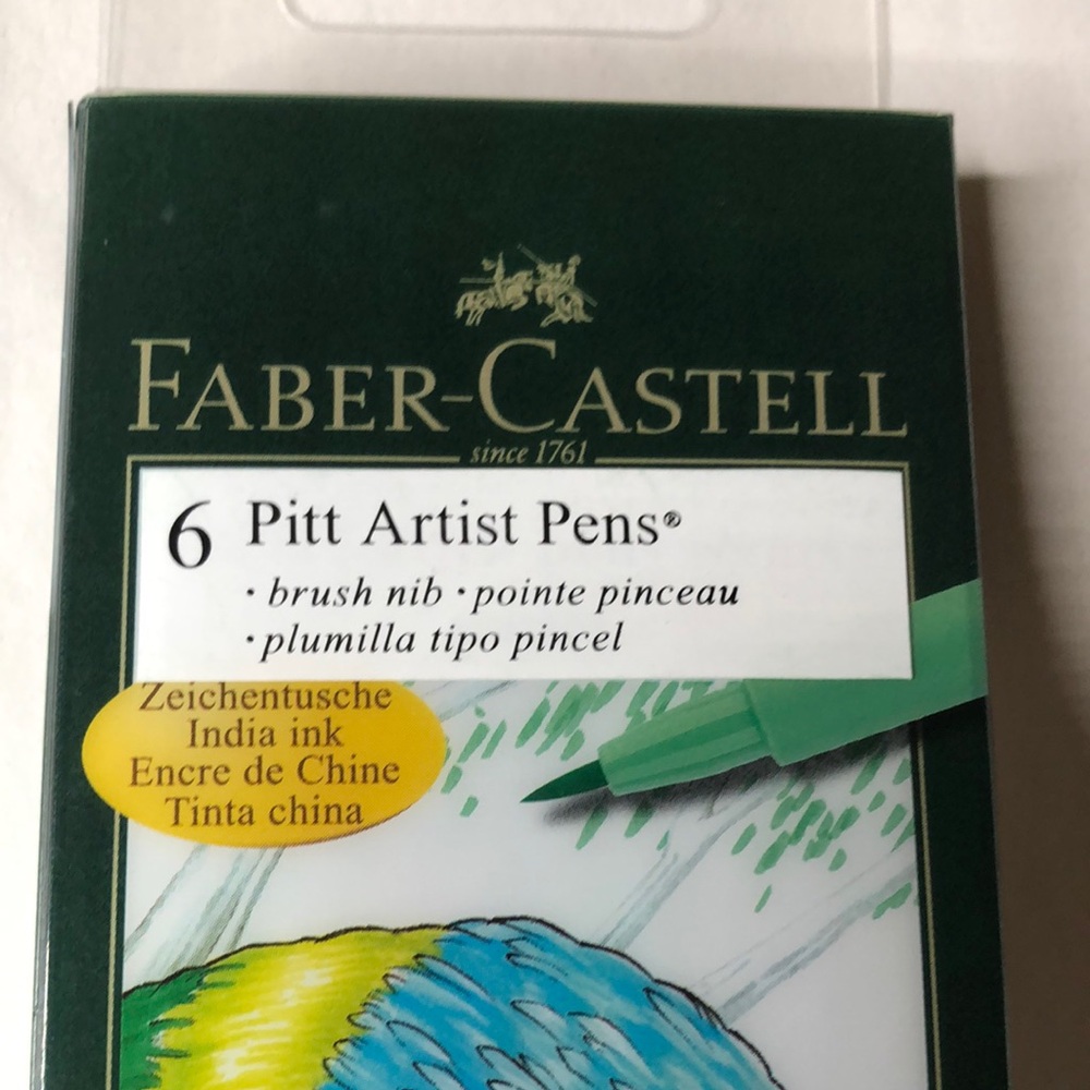 FABER-CASTELL, 6 Pitt Artist Pens, Pastel Multicolor Set - Picture 2 of 13